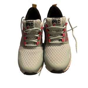 Timberland PRO Womens Pink Light Green Radius Composite Safety Toe Shoes 8.5M